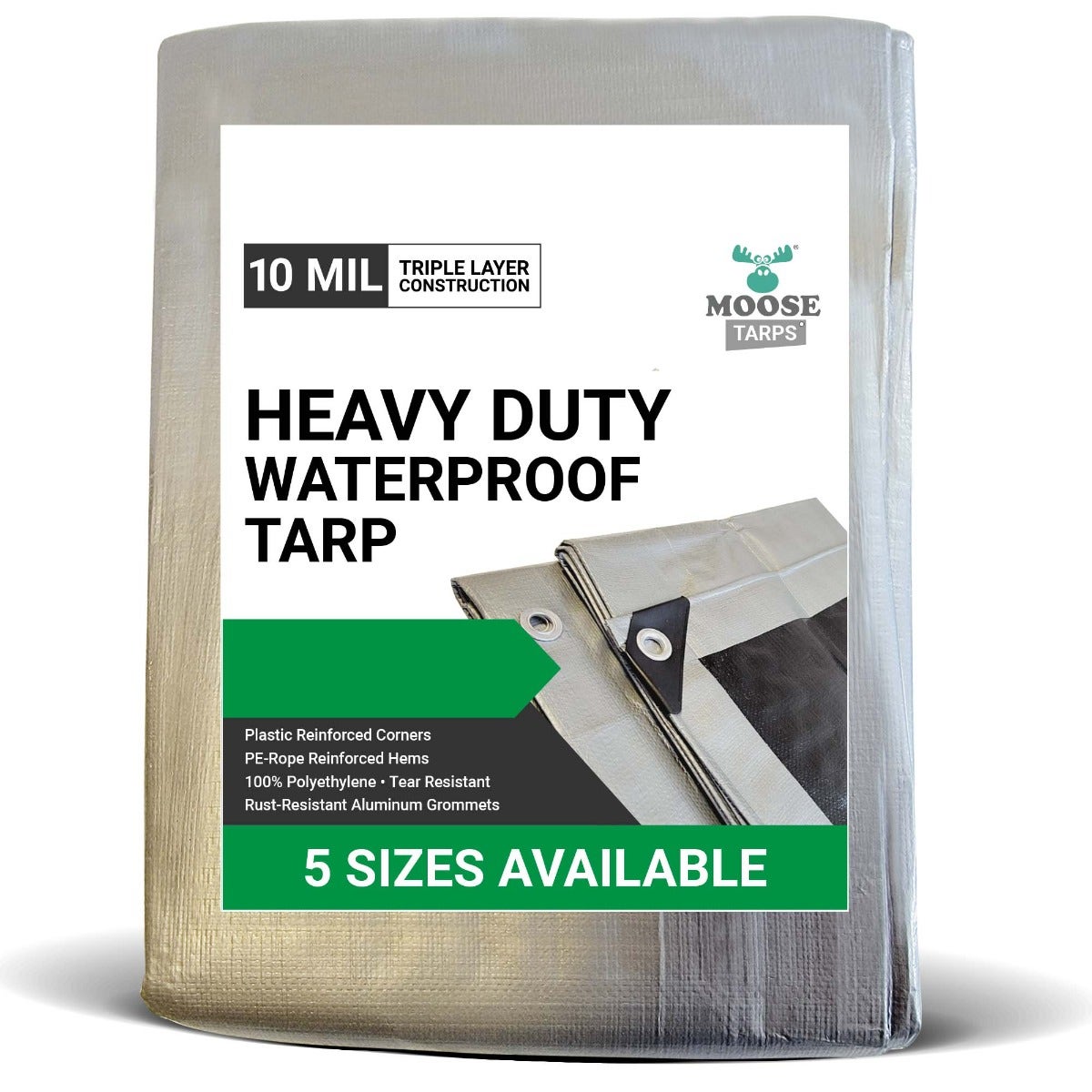 Silver Heavy Duty Waterproof Poly Tarp