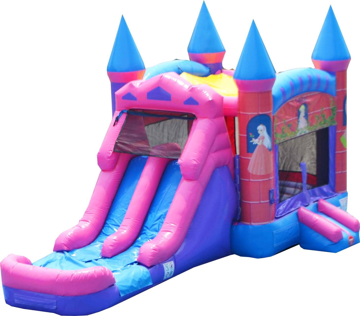 Double the fun with Bounce House/Slide combos