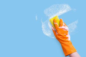 The best bounce house cleaner is just water, vinegar, and dish soap mixed together