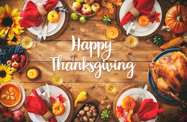 Wishing Your Family a Happy Thanksgiving from Tent and Table