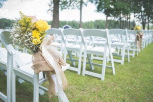 Resin folding chairs are popular party chair options for weddings, graduations, anniversaries, and other upscale events.