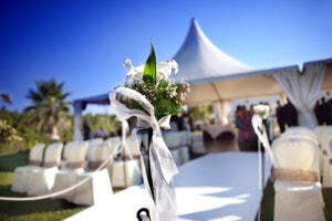 A high peak tent is a perfect wedding tent