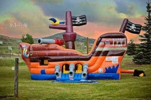 Our deluxe pirate ship bounce house