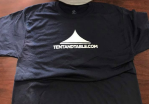 Promotional T-Shirt by Tent and Table