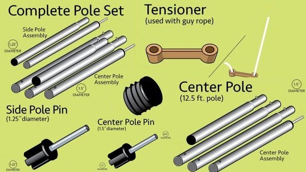 Weekender Pole Tent Parts